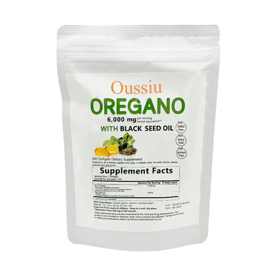 Oussiu Oil of Oregano Softgels 6000mg + Black Seed Oil | 300 Count | Origin Zero