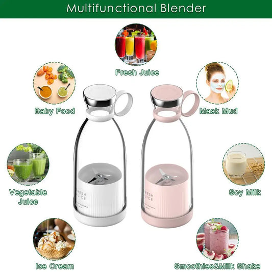 MIKO NICE Portable Mini Personal Blender – Wireless Electric Smoothie & Juice Maker, 350ml, USB Rechargeable