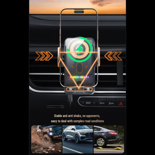 Wireless Phone Charger for Car 15W Fast Charging Air Vent Phone Holders