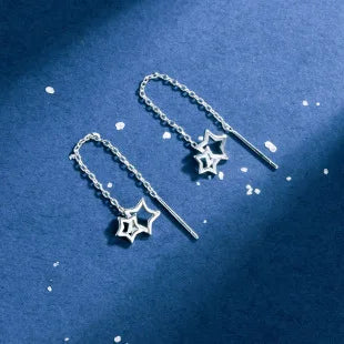 New Creative Long Chain Tassel Cube Dangle Earrings For Women Girls