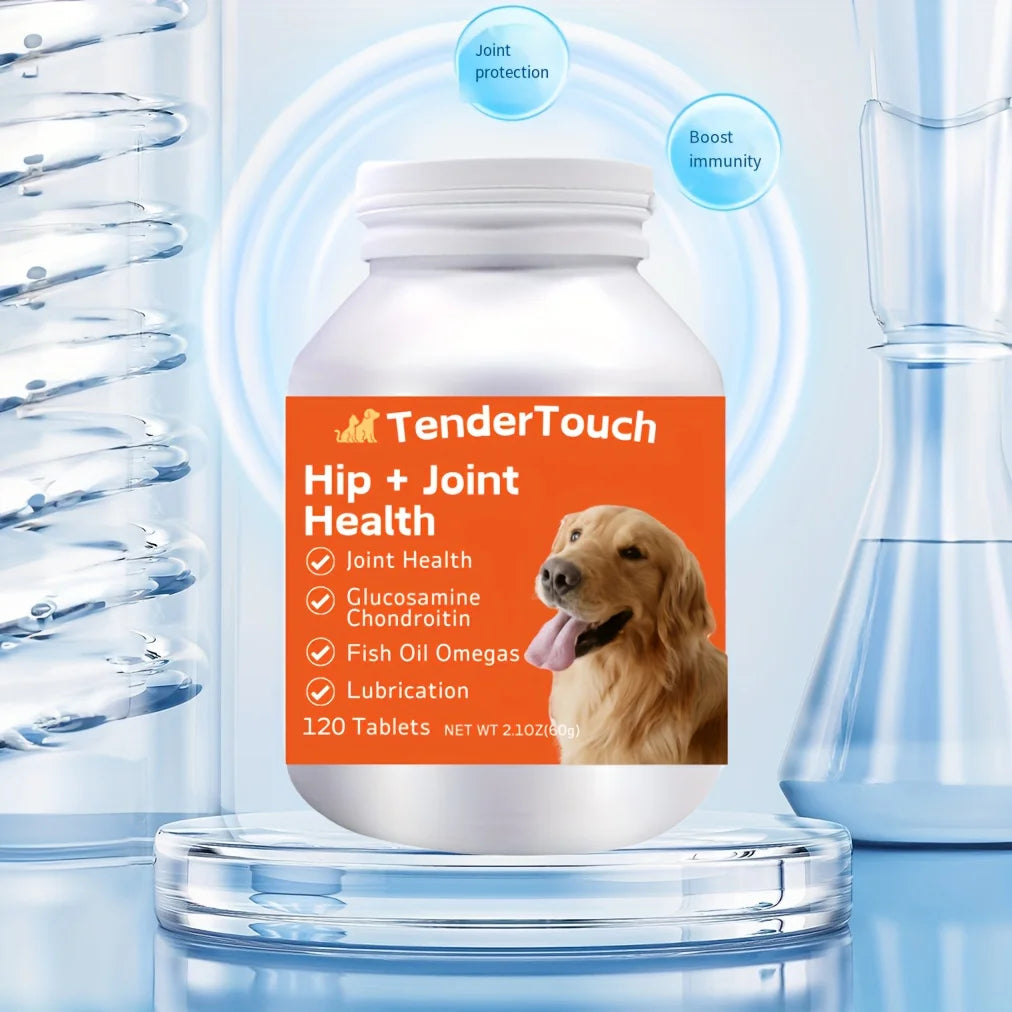 Dog Hip & Joint Supplement with Glucosamine, Chondroitin & Vitamin A – Daily Support for Dogs