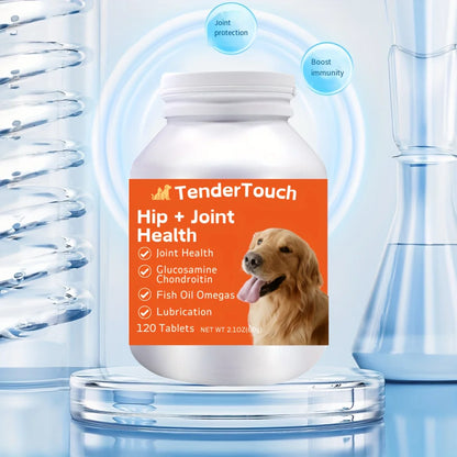Dog Hip & Joint Supplement with Glucosamine, Chondroitin & Vitamin A – Daily Support for Dogs
