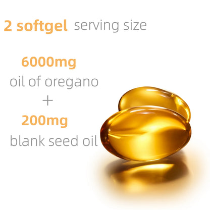 Oussiu Oil of Oregano Softgels 6000mg + Black Seed Oil | 300 Count | Origin Zero