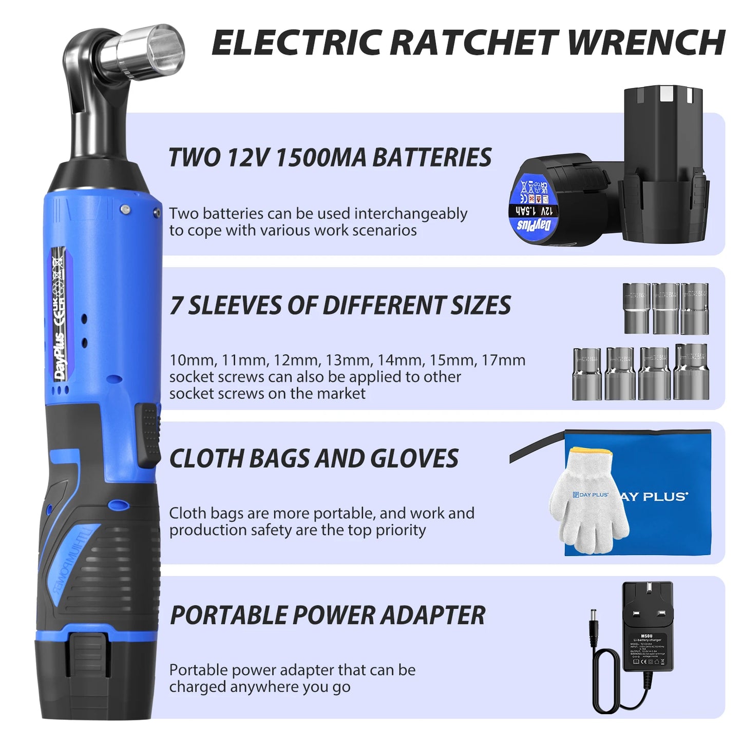 Electric ratchet wrench with accessories | Origin Zero