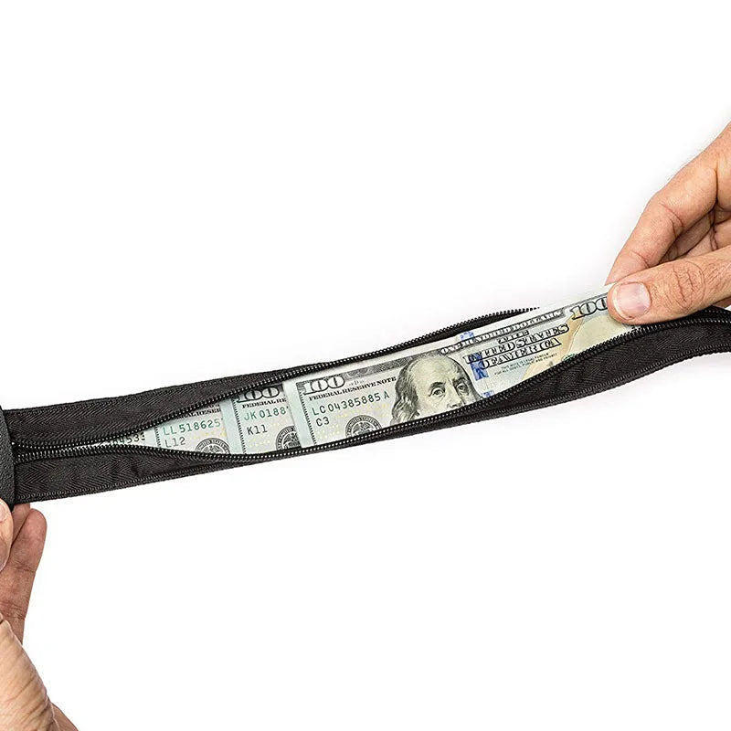 Travel Cash Anti Theft Belt Waist Bag Women Portable Hidden Money Strap Belt Wallet Waist Pack Men Secret Hiding Belt 120cm
