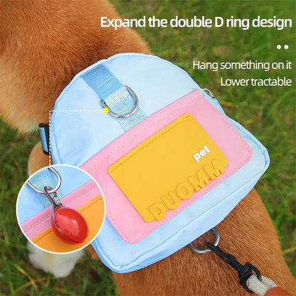 Dog Harness & Leash Set with Treat Pouch – Breathable No-Pull Puppy Harness for Small Dogs – Outdoor Training & Walking Kit