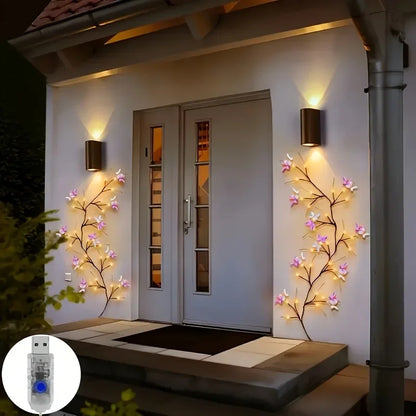 LED Willow Vine And Butterfly Fairy Lights, 8 Modes, Powered by USB for Bedroom Decoration, Mother'S Day, Valentine'S Gifts
