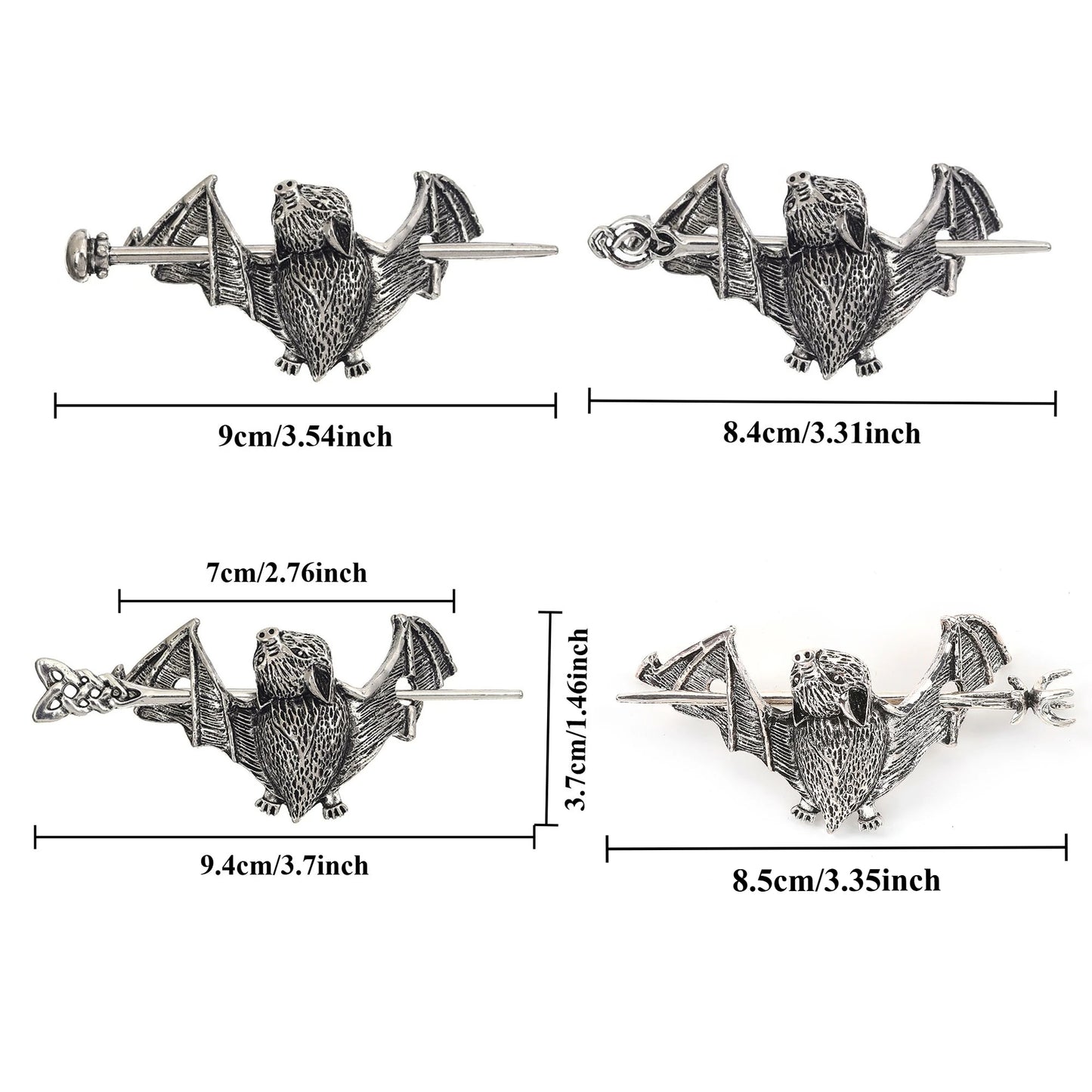 Viking Retro Gothic Hair Accessories Bat Hairpin Celtic Knot Hair Stick Hairpin Hair Accessories Scandinavian Norwegian Style Hair Accessories Party Accessories Valentine's Day Mother's Day Birthday Gift