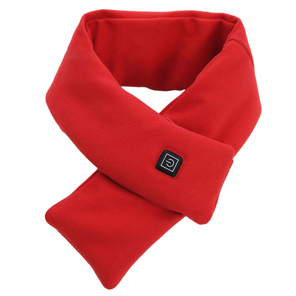 Electric Heating Scarf USB Charging Electric Heated Scarf Cold-Proof Heated Neck Scarf Washable for Climbing Hiking Cycling