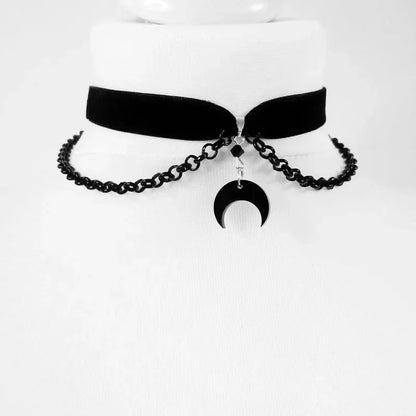 Limited Black Velvet Cross Bead Necklace for Women, Gothic Choker, Grunge, Gorgeous Jewelry, Punk Gift, Statement Goth, New