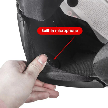 Motorcycle Helmet With Headset Modular Flip-Up Motorbike Helmets DOT(XXL)