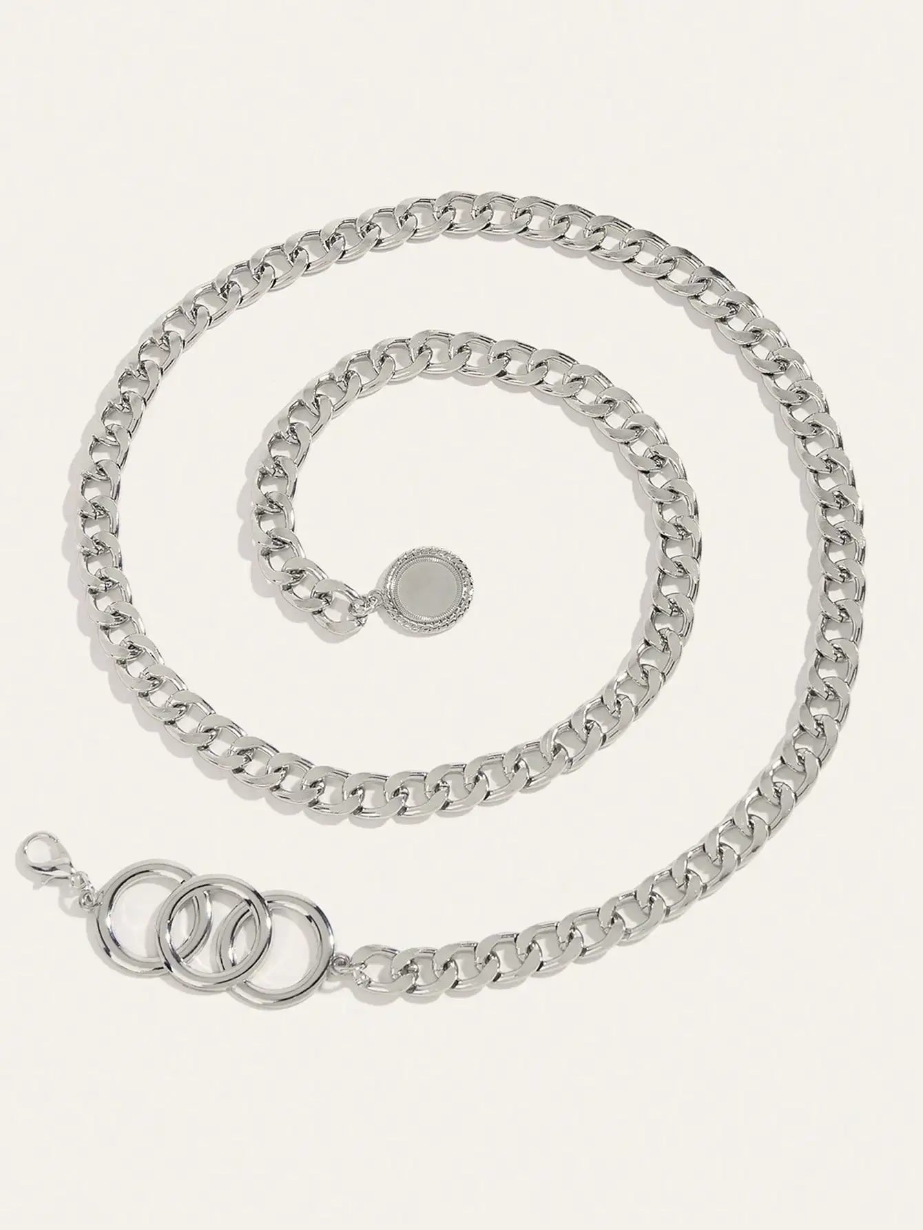 Hershine 1-Piece Women's Fashionable Hollow-Out Circle Waist Chain, Elegant and Sexy Accessory for Party Dresses, Spring, Summer