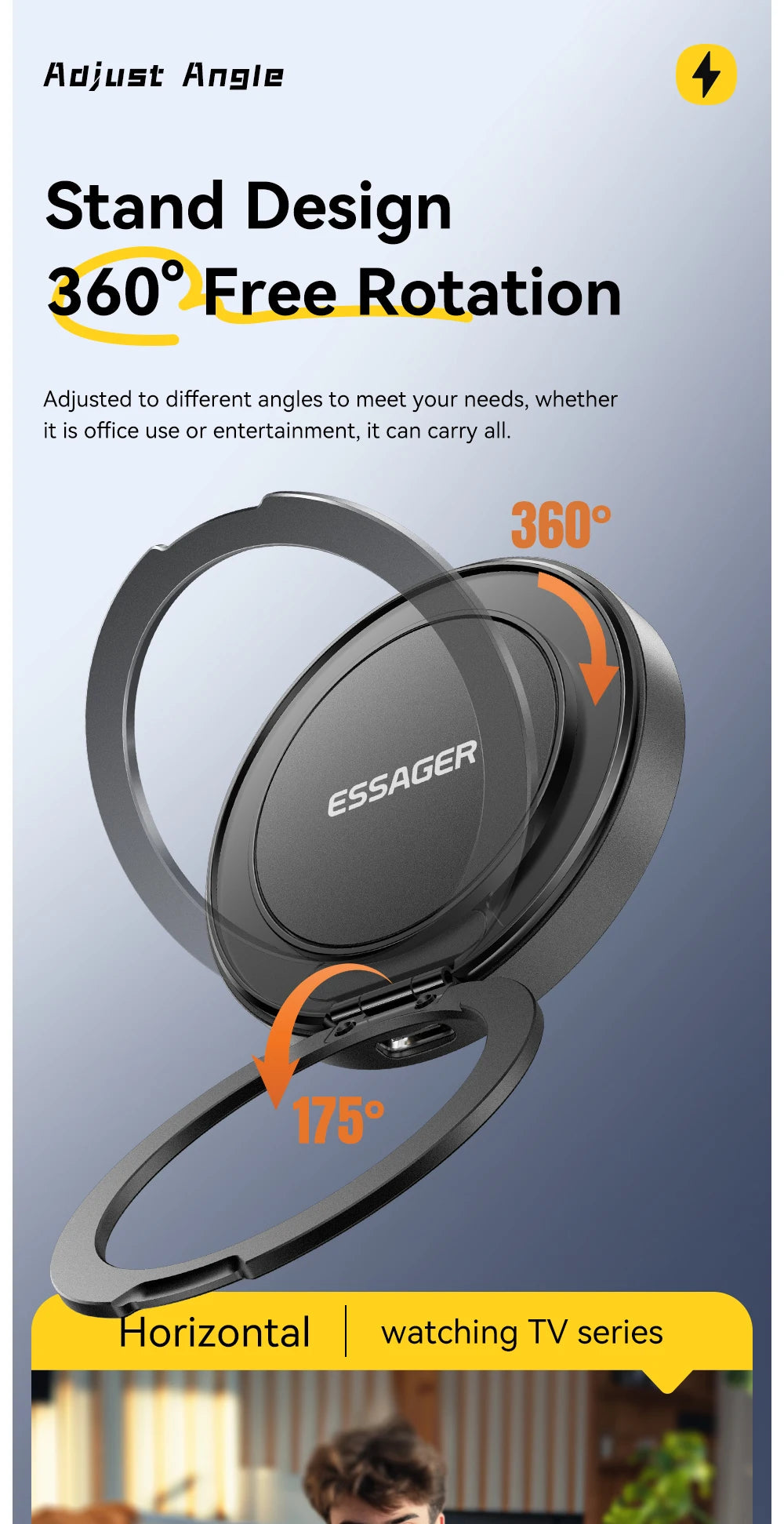 Essager 15W Magnetic Wireless Charger & Stand | MagSafe iPhone 16-12 | Origin Zero