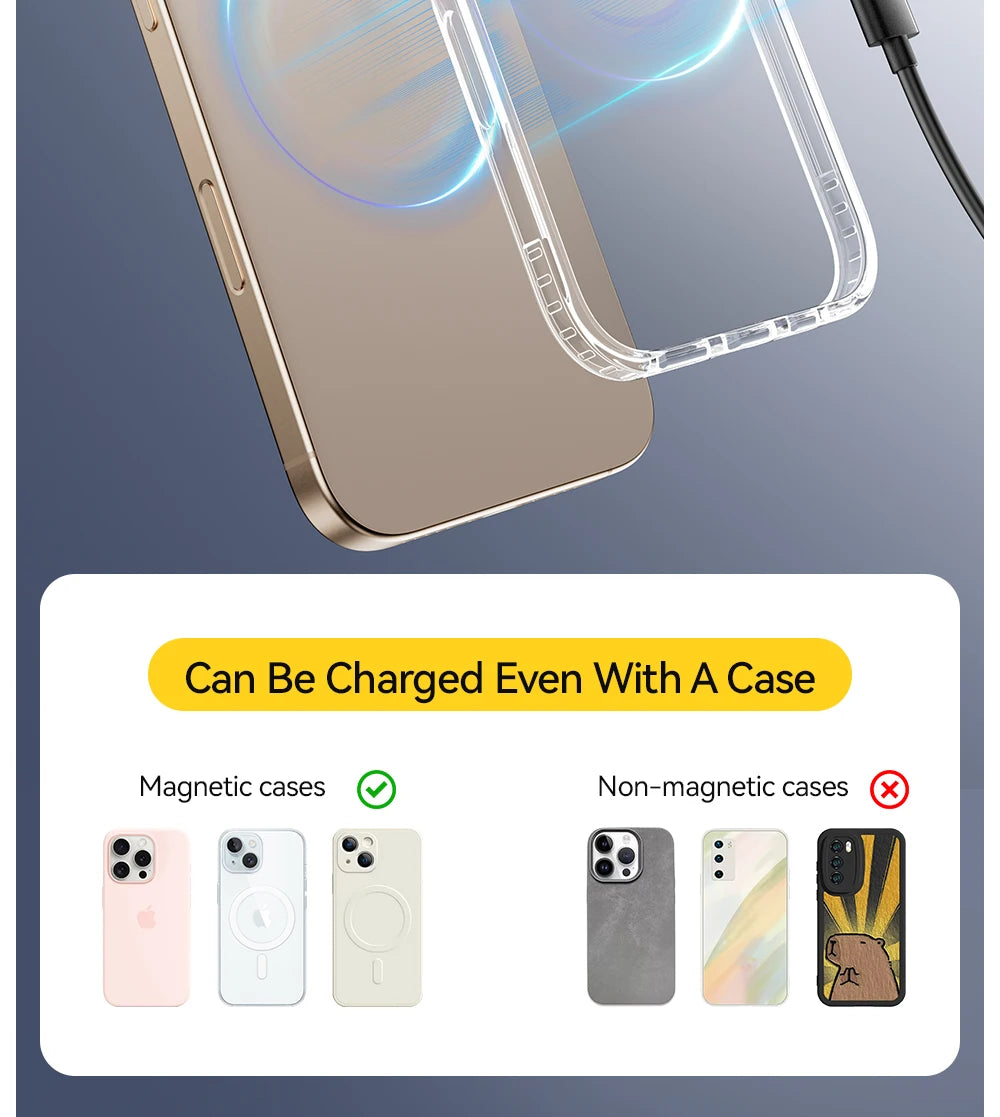 Essager 15W Magnetic Wireless Charger & Stand | MagSafe iPhone 16-12 | Origin Zero