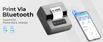 Phomemo Label and Upgrade Portable Label Maker M221 Barcode Label Printer Bluetooth Thermal Inkless Label Maker Support Phone&PC