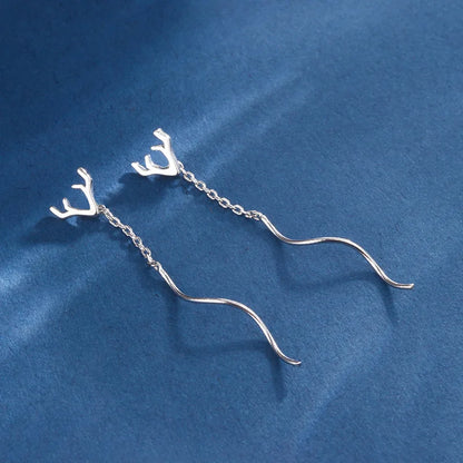 New Creative Long Chain Tassel Cube Dangle Earrings For Women Girls