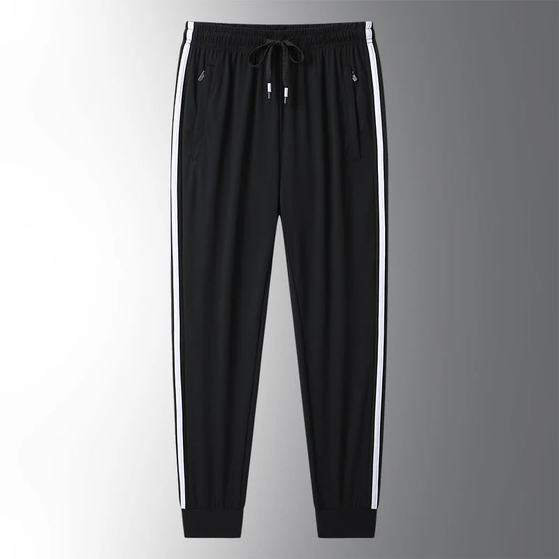 Men’s Ice Silk Jogger Pants – Lightweight Casual Sweatpants with Drawstring – Plus Size M–8XL, Loose Fit for Sports, Fitness & Everyday Wear