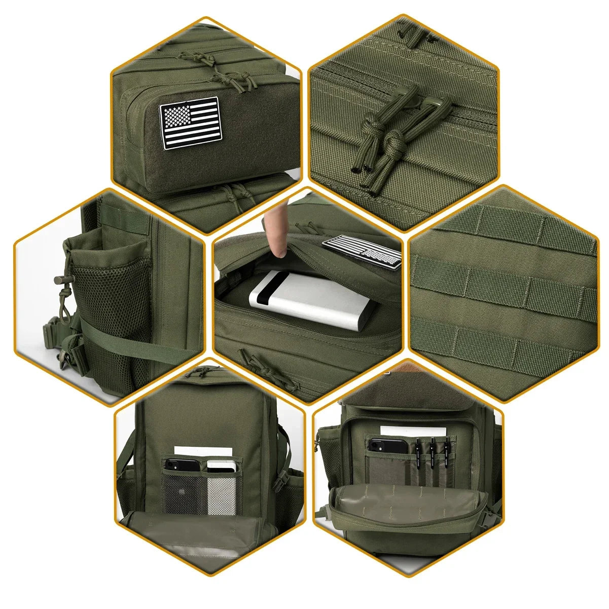 45L Tactical Backpack for Hiking, Camping & Travel | Men & Women | Bottle Holder | Origin Zero