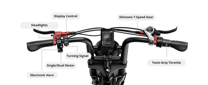 AMYET S8 2000W Dual Motor Electric Bike | 75+ Mile Range, Fat Tire Ebike | Origin Zero