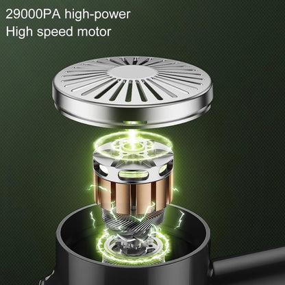 29000Pa Mini Wireless Vacuum Cleaner 120W Strong Suction Handheld Car Mounted Electric Cleaner with LCD power display & 3 filter