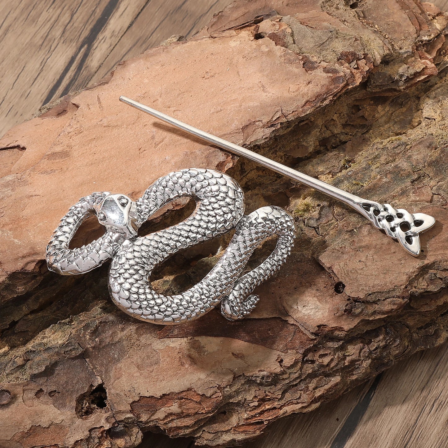 Viking Retro Python Hairpin Hair Accessories Celtic Knot Hair Stick Fashion Trendy Versatile Headwear Scandinavian Norwegian Style Accessories Party Accessories Valentine's Day Mother's Day Birthday Gift