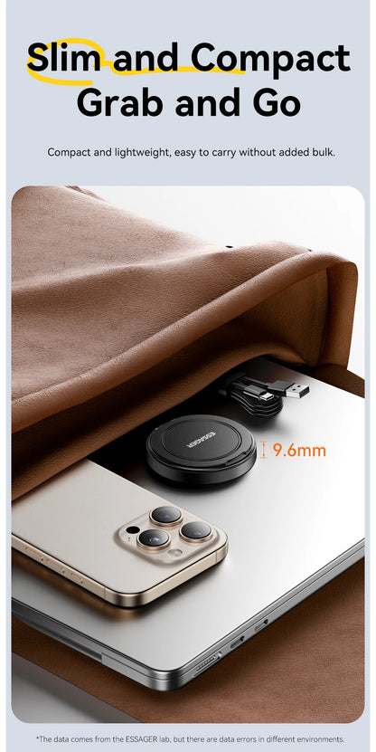 Essager 15W Magnetic Wireless Charger & Stand | MagSafe iPhone 16-12 | Origin Zero