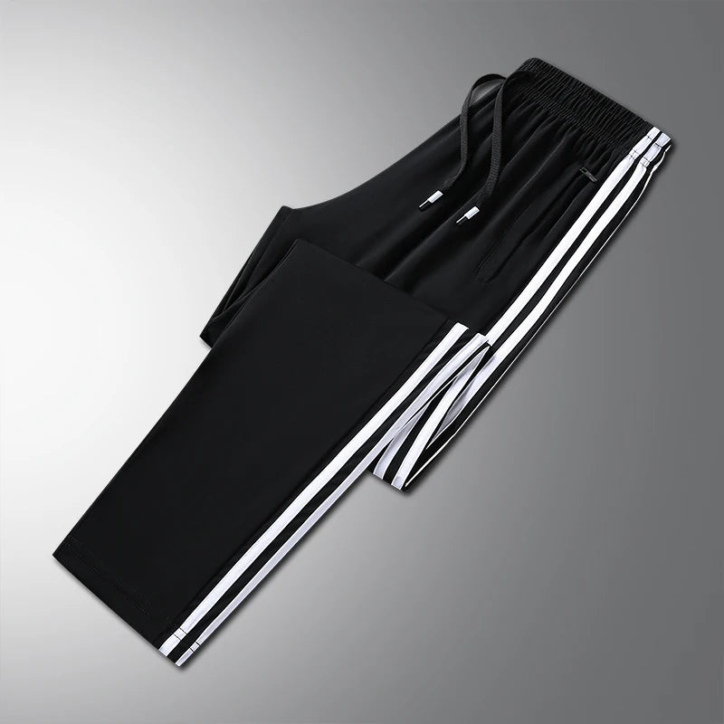 Men’s Ice Silk Jogger Pants – Lightweight Casual Sweatpants with Drawstring – Plus Size M–8XL, Loose Fit for Sports, Fitness & Everyday Wear