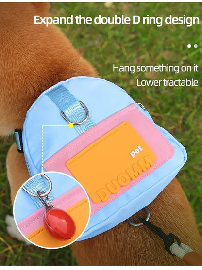 Dog Harness & Leash Set with Treat Pouch – Breathable No-Pull Puppy Harness for Small Dogs – Outdoor Training & Walking Kit