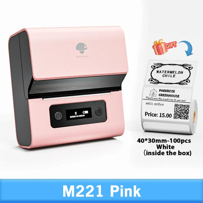 Phomemo Label and Upgrade Portable Label Maker M221 Barcode Label Printer Bluetooth Thermal Inkless Label Maker Support Phone&PC