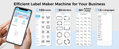 Phomemo Label and Upgrade Portable Label Maker M221 Barcode Label Printer Bluetooth Thermal Inkless Label Maker Support Phone&PC