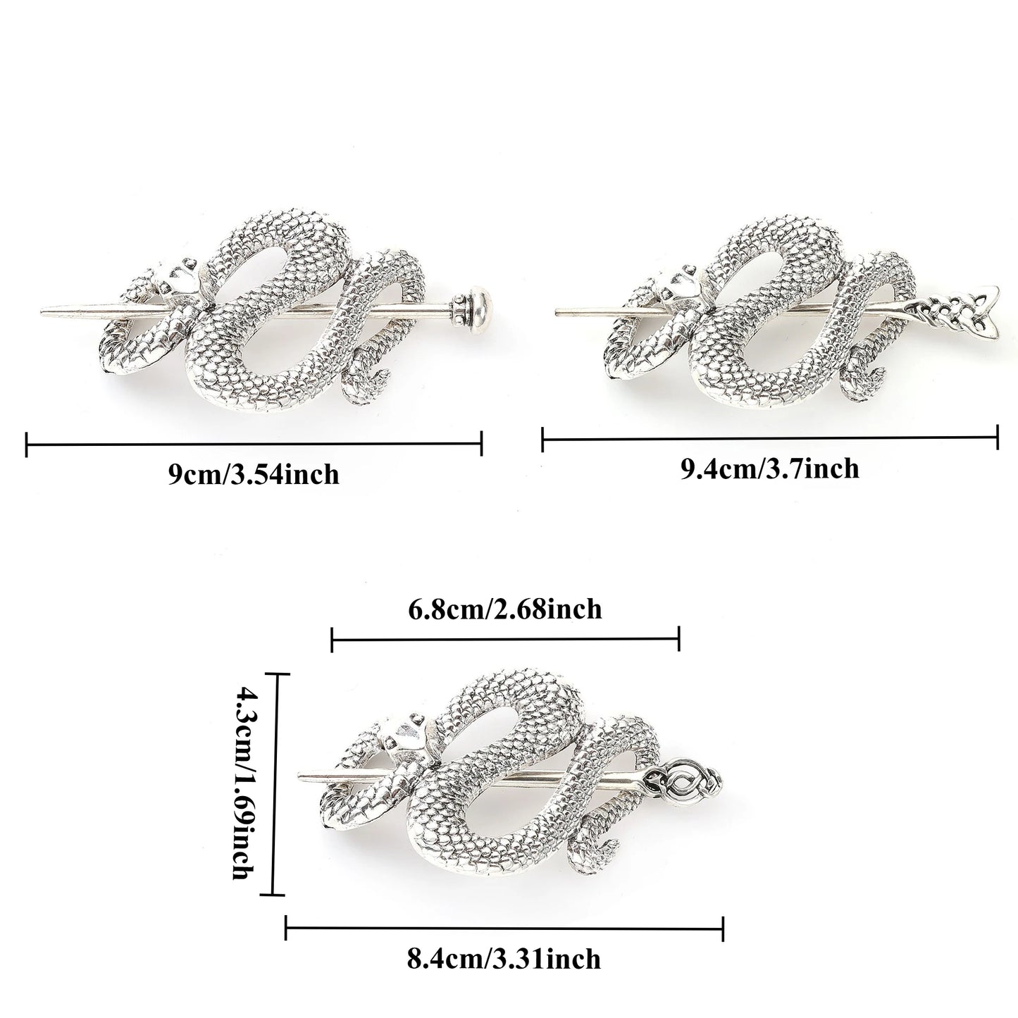 Viking Retro Python Hairpin Hair Accessories Celtic Knot Hair Stick Fashion Trendy Versatile Headwear Scandinavian Norwegian Style Accessories Party Accessories Valentine's Day Mother's Day Birthday Gift