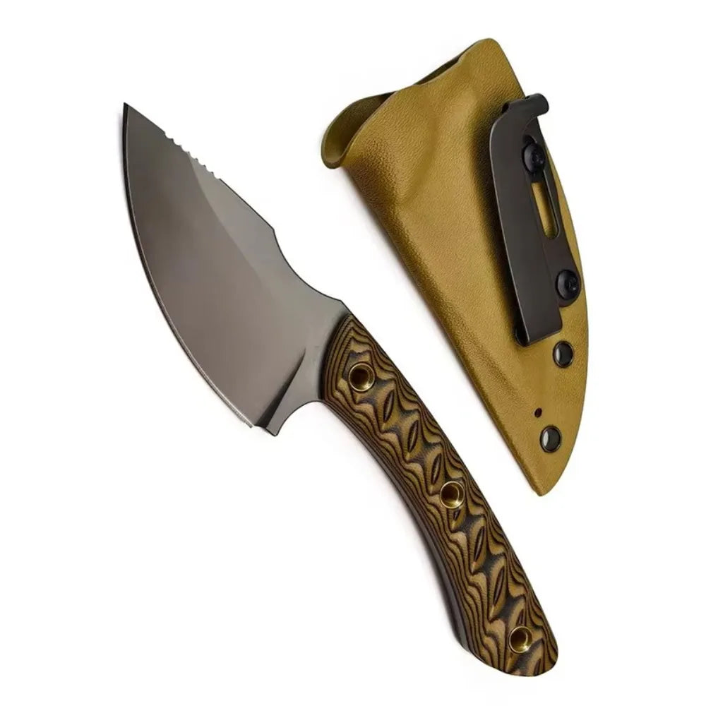 TOP Fixed Blade Knife High Hardness 8Cr13MoV Blade G10 Handle with Sheath Wilderness Hunting EDC Survival Holiday Gifts Tool