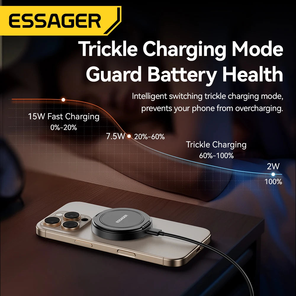 Essager 15W Magnetic Wireless Charger & Stand | MagSafe iPhone 16-12 | Origin Zero
