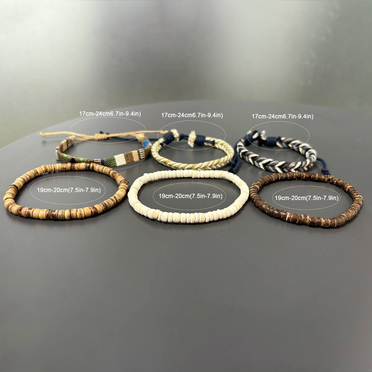 Boho Braided Bracelets, Handmade Bracelets, Boho Beaded Bracelet Gift for Him or Her, Mother's Day Gift, Father's Day Gift, 2pcs