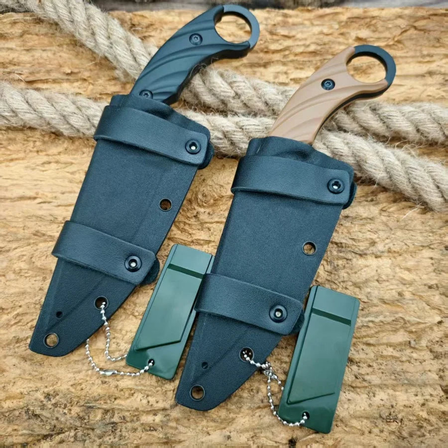 CUT Fixed Blade Knife 8Cr13Mov Blade Nylon Fiber Handle Suitable for Outdoor Camping Hiking Daily Emergency Carrying Men's Gifts
