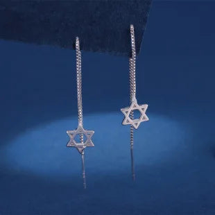 New Creative Long Chain Tassel Cube Dangle Earrings For Women Girls