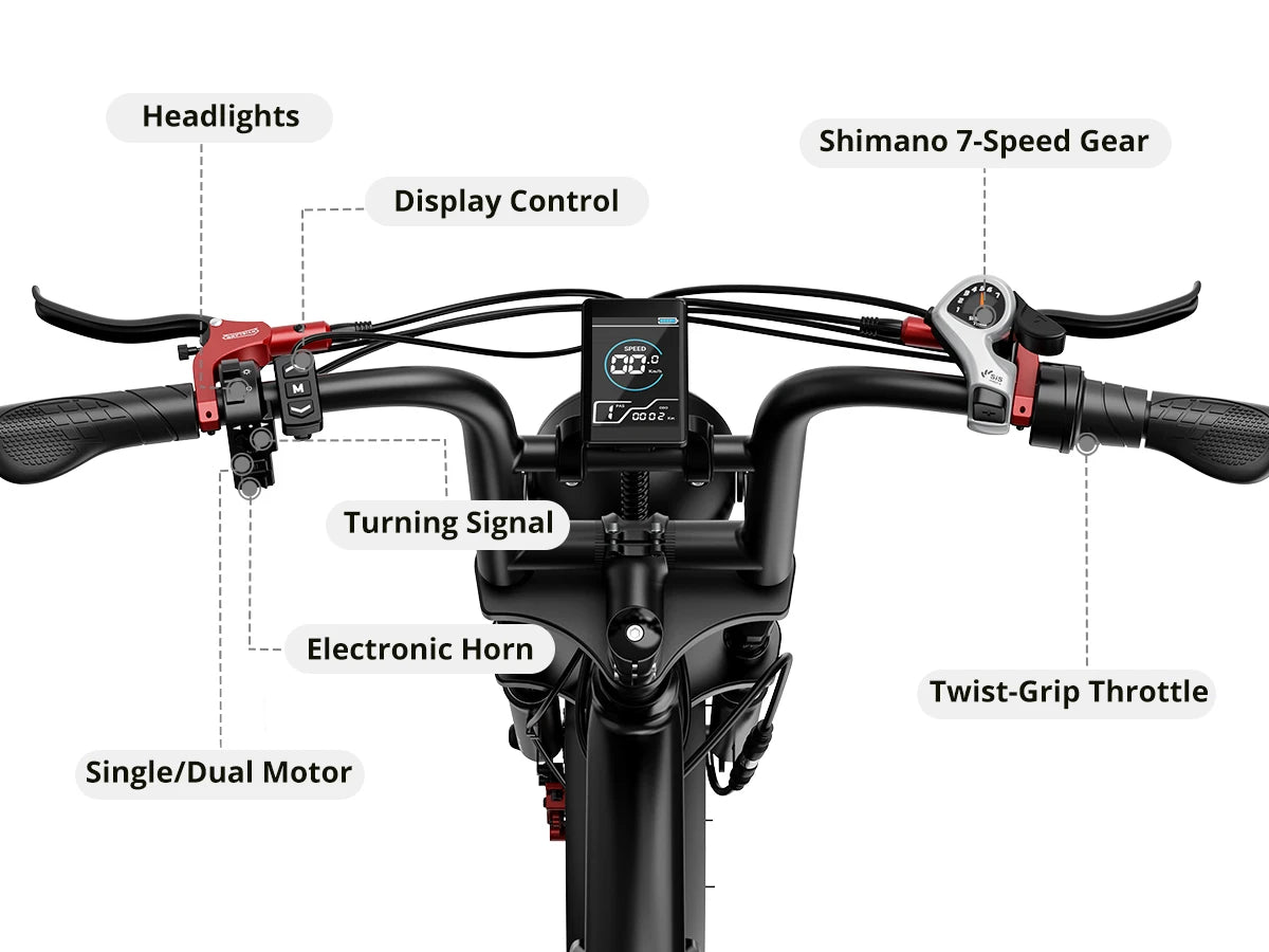 AMYET S8 2000W Dual Motor Electric Bike | 75+ Mile Range, Fat Tire Ebike | Origin Zero