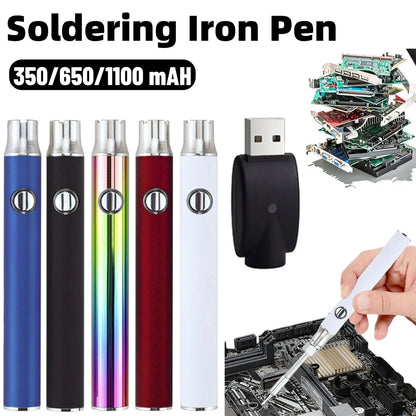 Portable USB Soldering Iron Pen – 510 Thread, 3-Gear Adjustable Temperature, 350/650/1100mAh Battery – Cordless Welding Tool for DIY & Electronics Repair