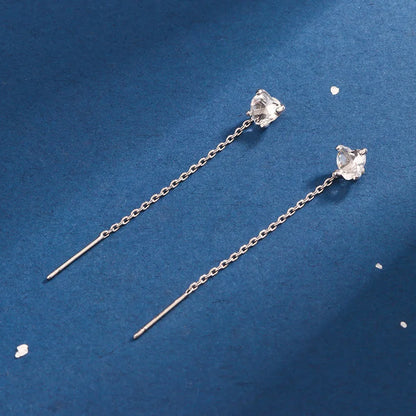 New Creative Long Chain Tassel Cube Dangle Earrings For Women Girls