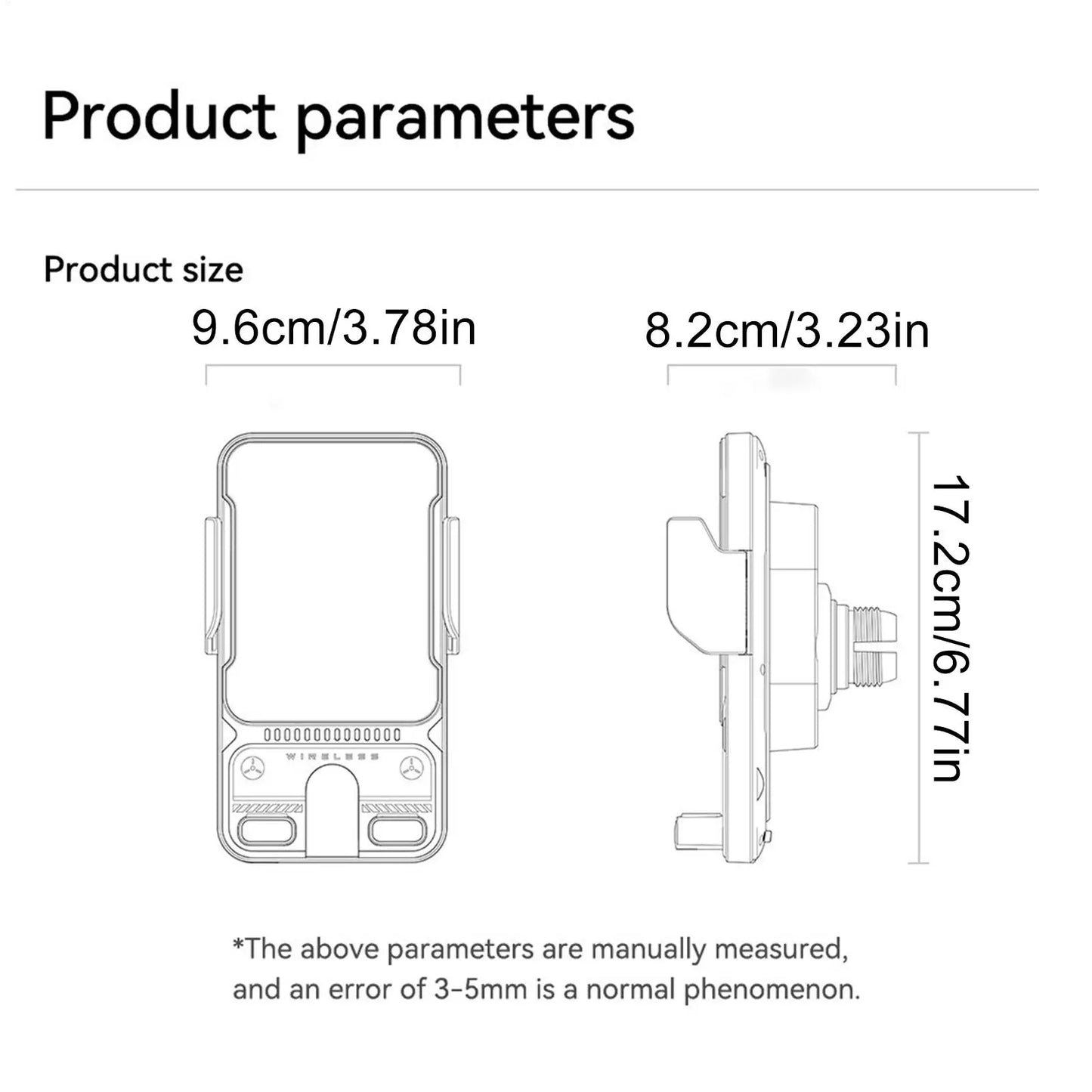 Wireless Phone Charger for Car 15W Fast Charging Air Vent Phone Holders