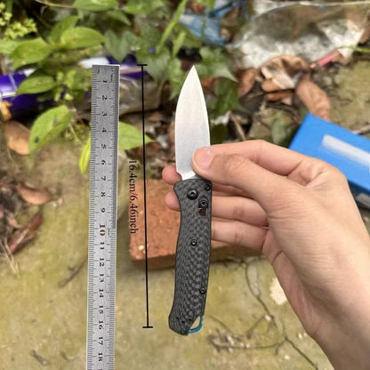 Mini Bugout 533-3 Portable Folding Knife S90V Blade Carbon Fiber Handle Self-defense Tool Small Camping Knife Men's Gift