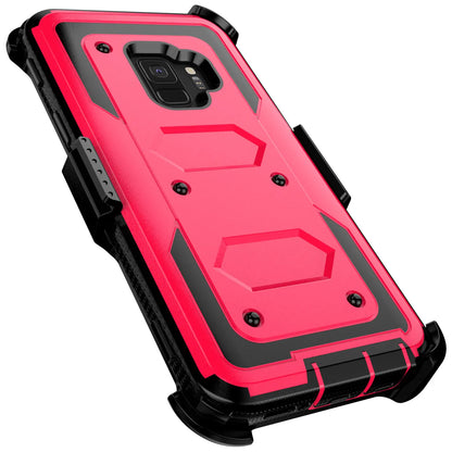 Samsung Galaxy S9 / S9+ Rugged Heavy-Duty Phone Case with Belt Clip Holster – 7 Colors