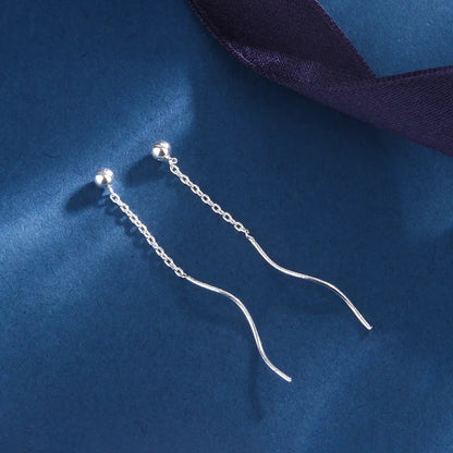 New Creative Long Chain Tassel Cube Dangle Earrings For Women Girls