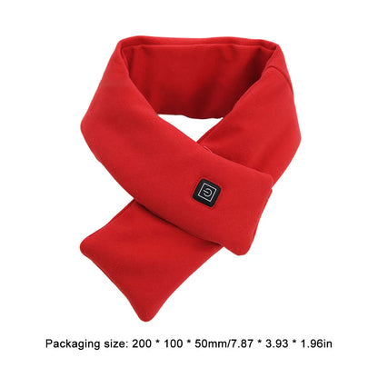 Electric Heating Scarf USB Charging Electric Heated Scarf Cold-Proof Heated Neck Scarf Washable for Climbing Hiking Cycling
