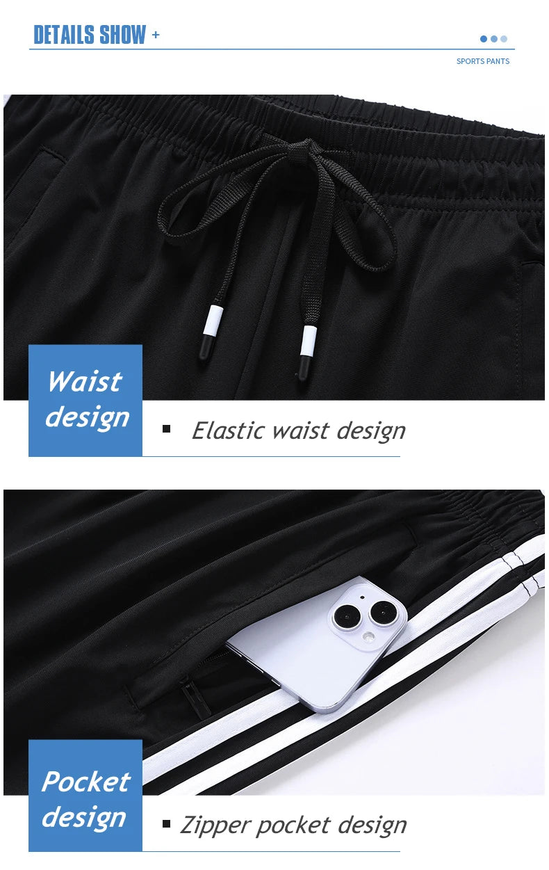 Men’s Ice Silk Jogger Pants – Lightweight Casual Sweatpants with Drawstring – Plus Size M–8XL, Loose Fit for Sports, Fitness & Everyday Wear