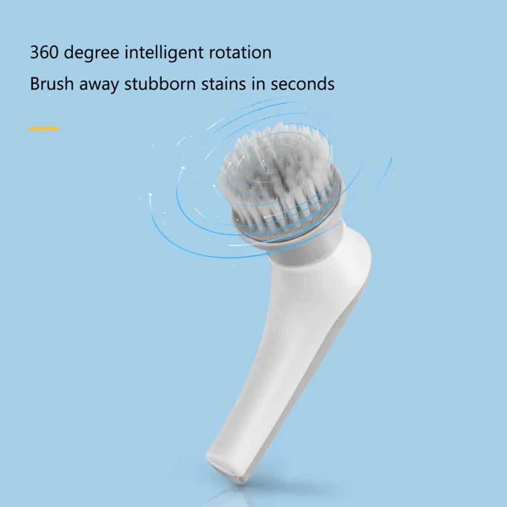 Handheld Scrubber Brush 360 Degree Rotation Electric Brush Cleaner 3 Replaceable Brush Heads Bathroom Kitchen Cleaner