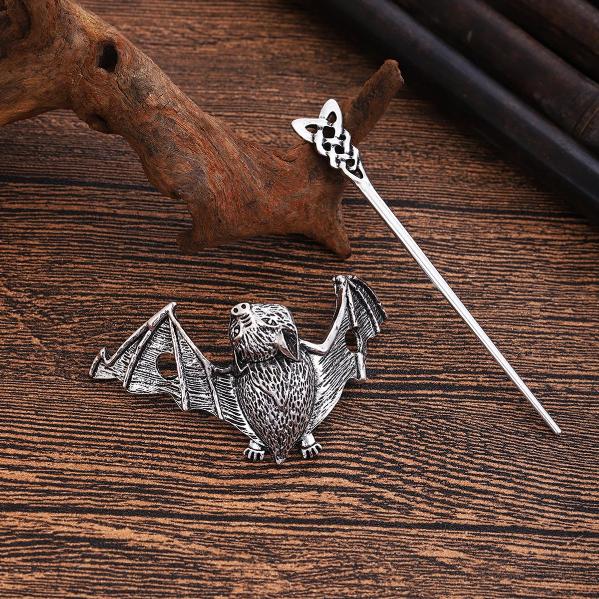 Viking Retro Gothic Hair Accessories Bat Hairpin Celtic Knot Hair Stick Hairpin Hair Accessories Scandinavian Norwegian Style Hair Accessories Party Accessories Valentine's Day Mother's Day Birthday Gift