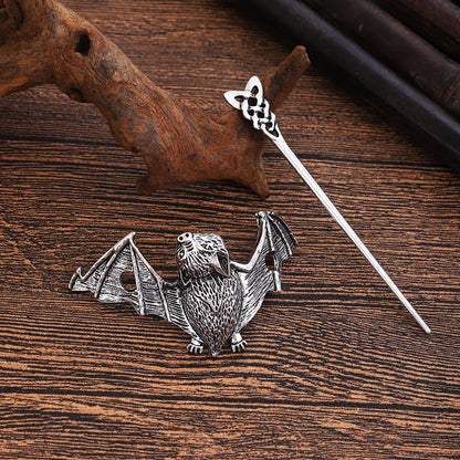 Viking Retro Gothic Hair Accessories Bat Hairpin Celtic Knot Hair Stick Hairpin Hair Accessories Scandinavian Norwegian Style Hair Accessories Party Accessories Valentine's Day Mother's Day Birthday Gift