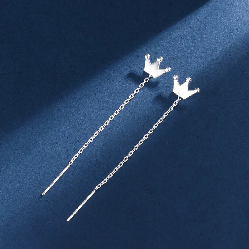 New Creative Long Chain Tassel Cube Dangle Earrings For Women Girls