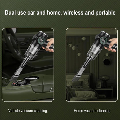 29000Pa Mini Wireless Vacuum Cleaner 120W Strong Suction Handheld Car Mounted Electric Cleaner with LCD power display & 3 filter
